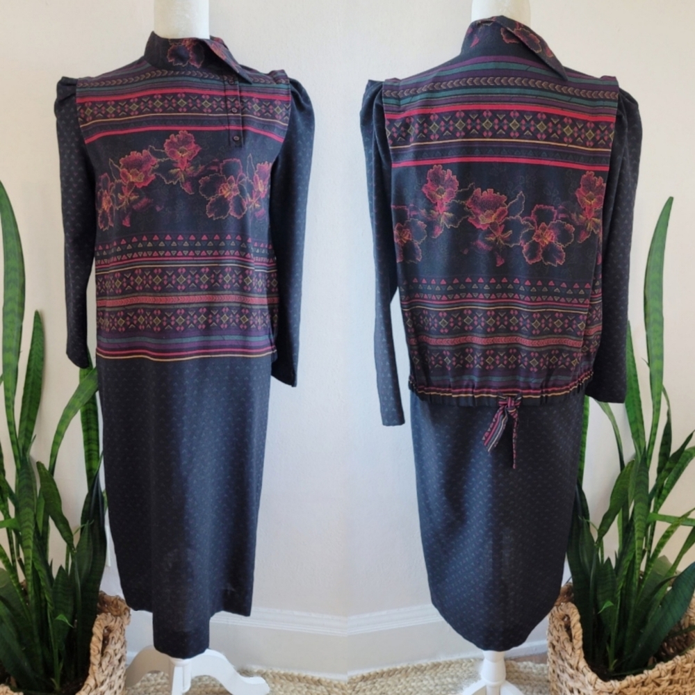 VTG 80s Morton Myles for the Warrens Wool Dress